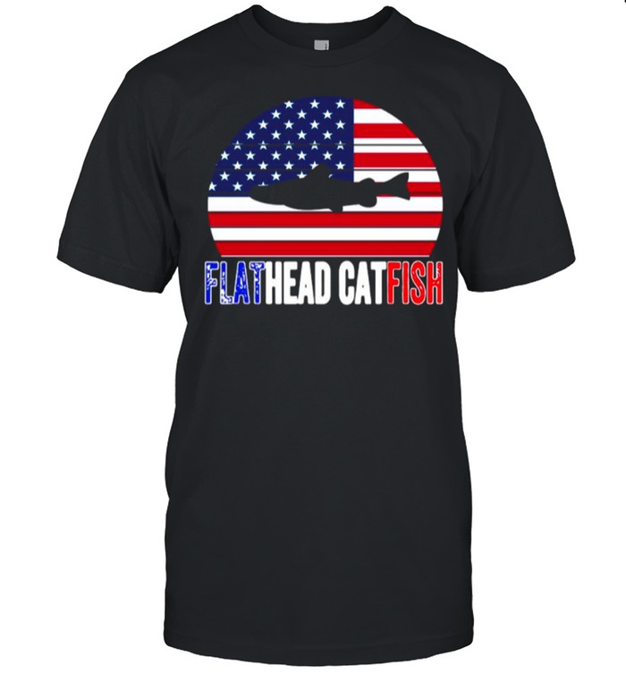 American Flag With Flathead Catfish shirt