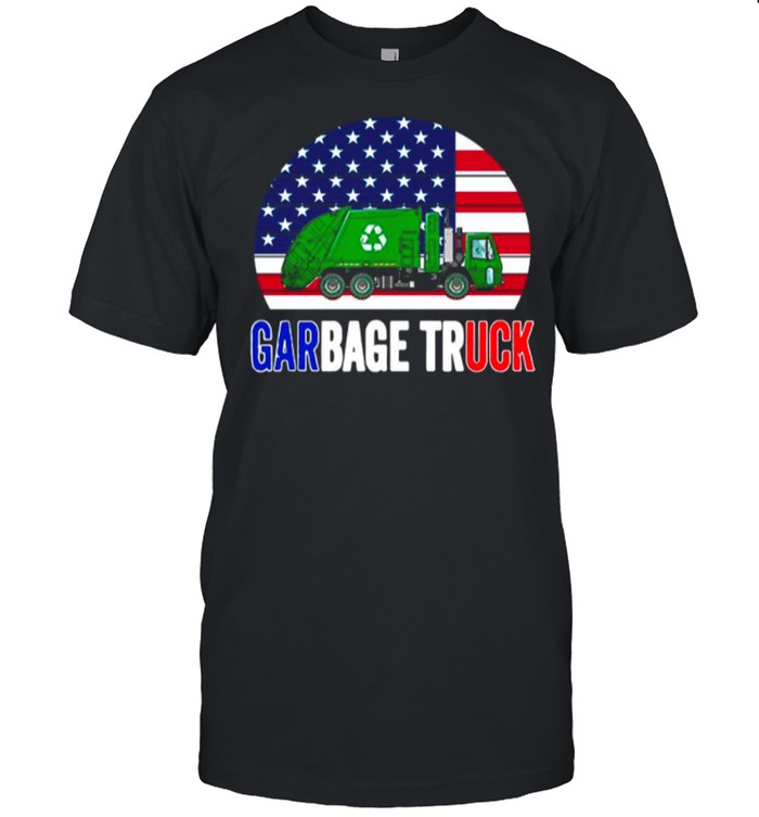 American Flag With Garbage Truck shirt Classic Men's T-shirt