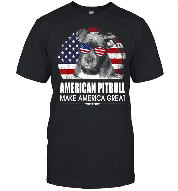 American Pitbull Make America Great 2021 Flag shirt Classic Men's T-shirt