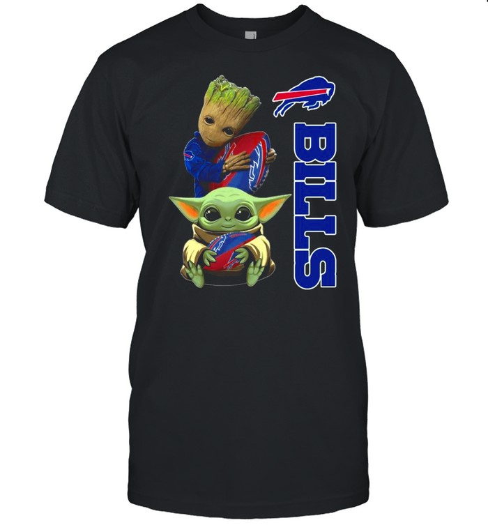 Baby Yoda And Groot Hug Rugby Buffalo Bills 2021 shirt