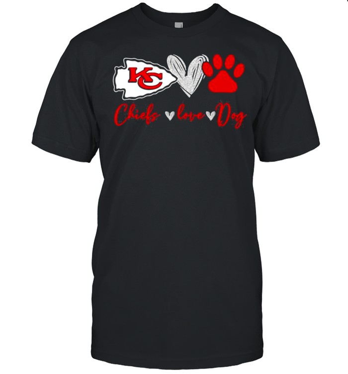 Chiefs Love Dogs Heart Red Football shirt