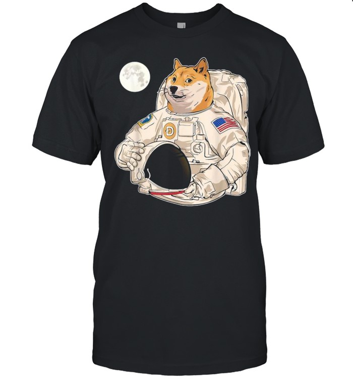 Dogecoin Moon Astronaut Cryptocurrency Shiba Inu Meme shirt