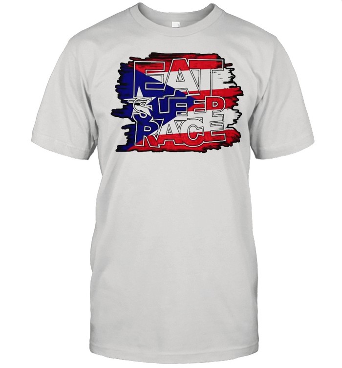 Eat sleep race american shirt