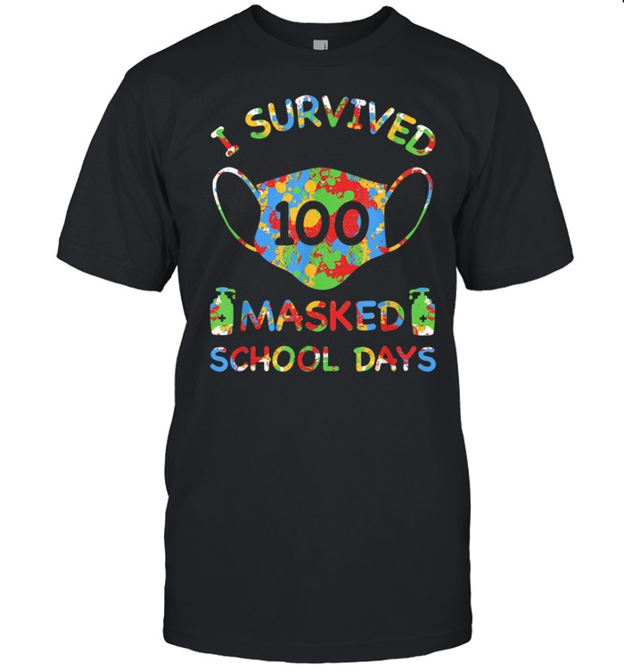 I survived 100 masked school days For Teacher Student shirt