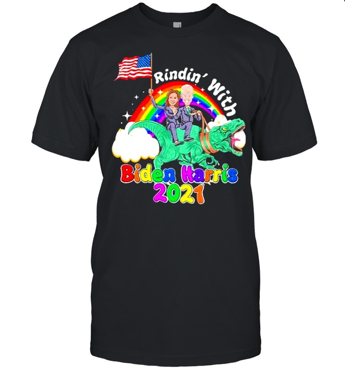 Riding dinosaur with biden harris 2021 46th president madam vice president shirt