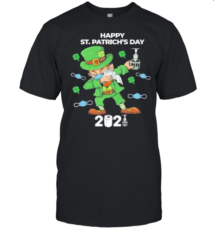 St Patricks day 2021 dabbing Leprechaun shirt