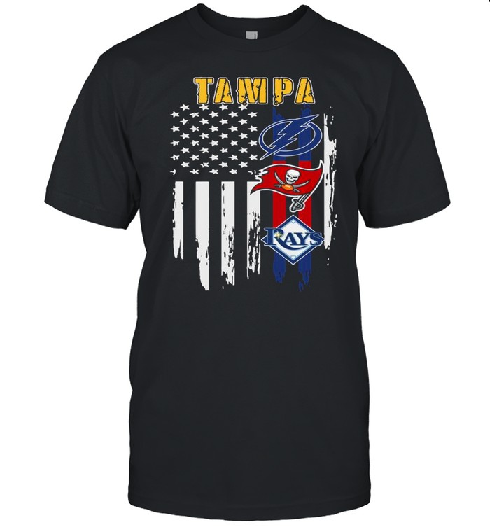 Tampa Sports Lightning Buccaneers And Rays 2021 American Flag shirt