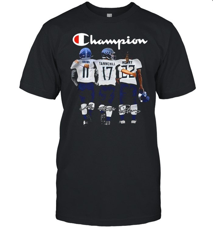 Tennessee Titans Champions Brown Tannehill Henry signatures shirt