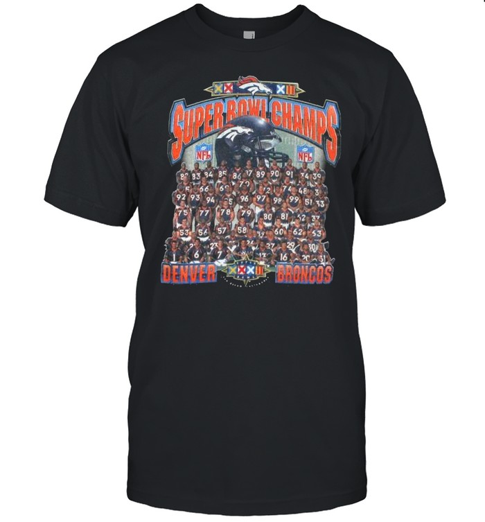 The Super Bowl Champs With Denver Broncos Team Players 2021 shirt