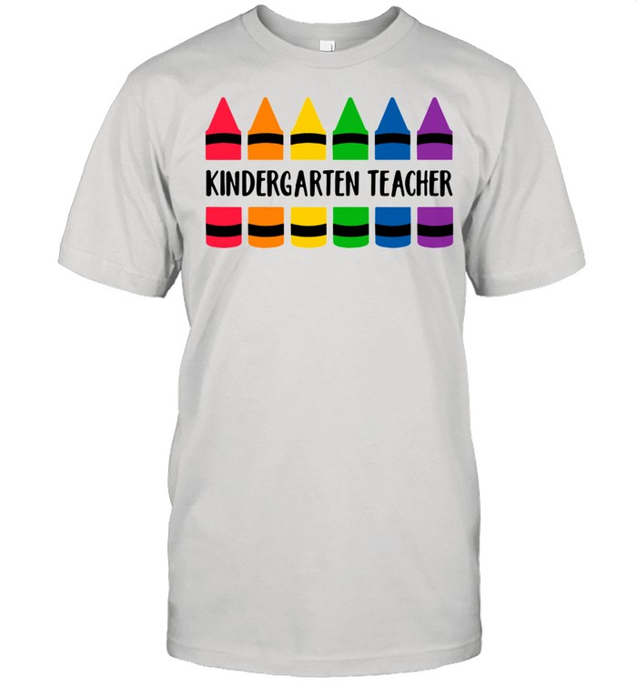 Crayon color kindergarten teacher shirt