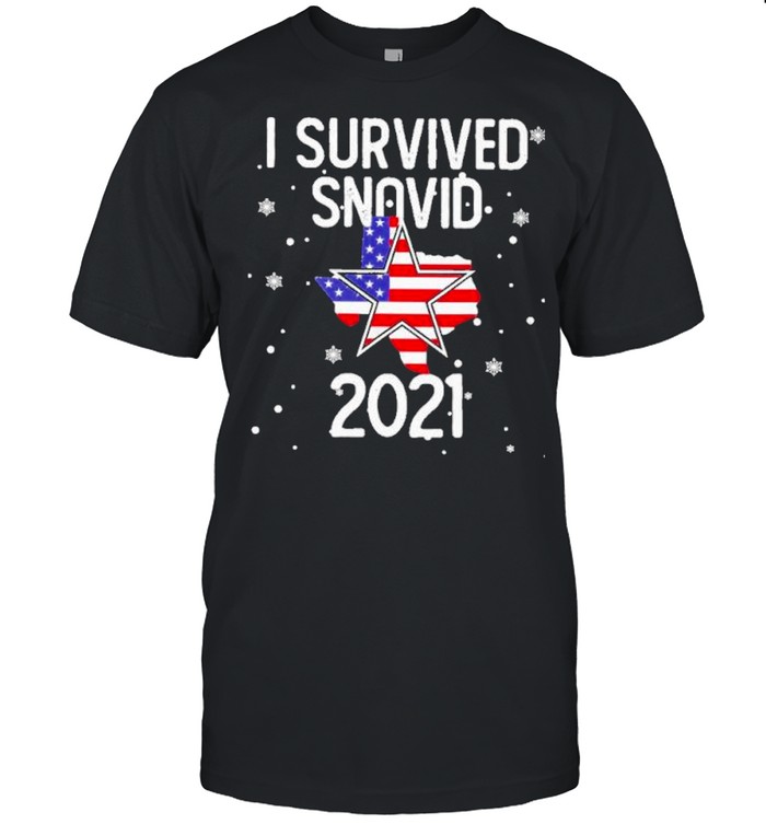 I survived snovid 2021 american flag shirt