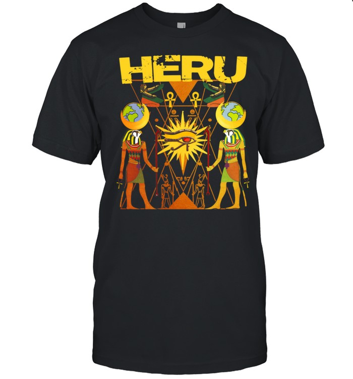 Ancient Egypt Hieroglyph Egyptian Heru Horus Gods Pyramids shirt