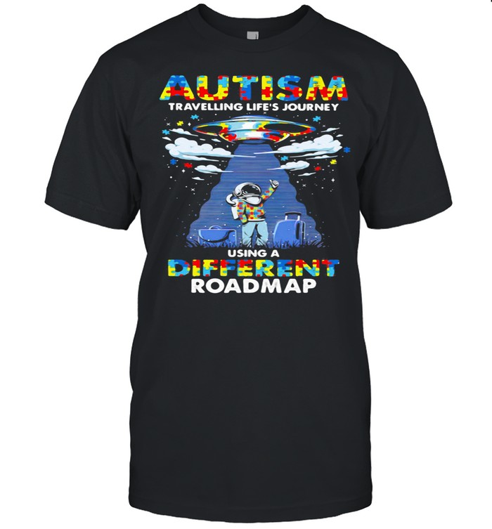 Autism Travelling Life’s Journey Using A Diferent Roamap Ufo shirt