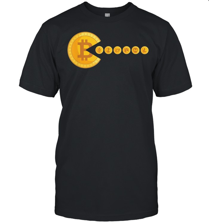 Bitcon Coin Pacman shirt