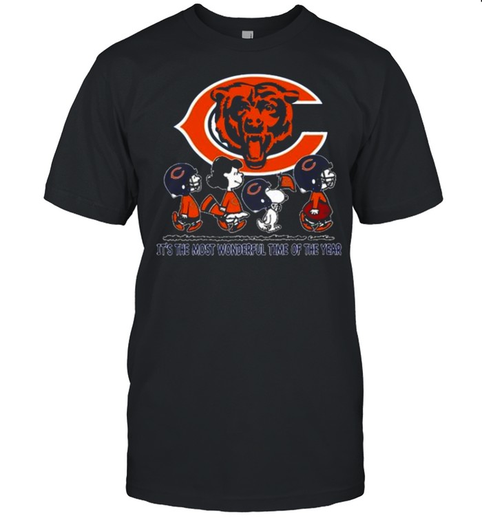 Chicago Bears the Peanuts Snoopy it’s the most wonderful time of the year shirt