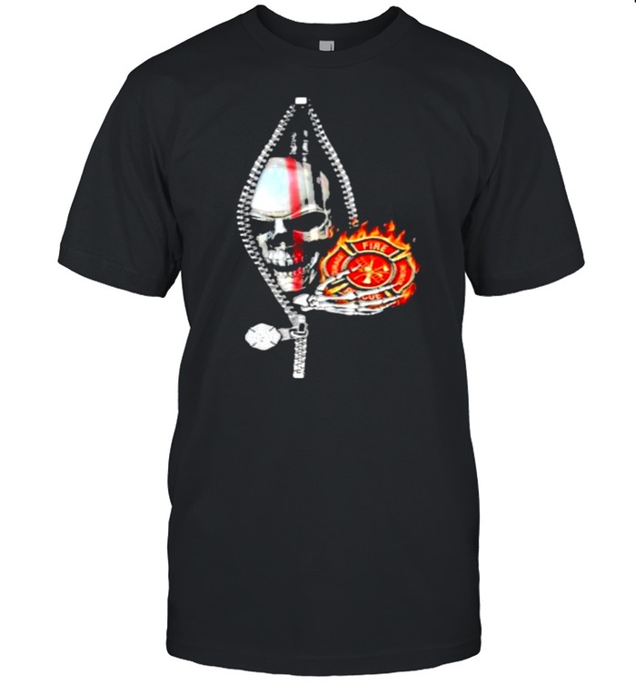 Firefighter skull 2 sides shirt