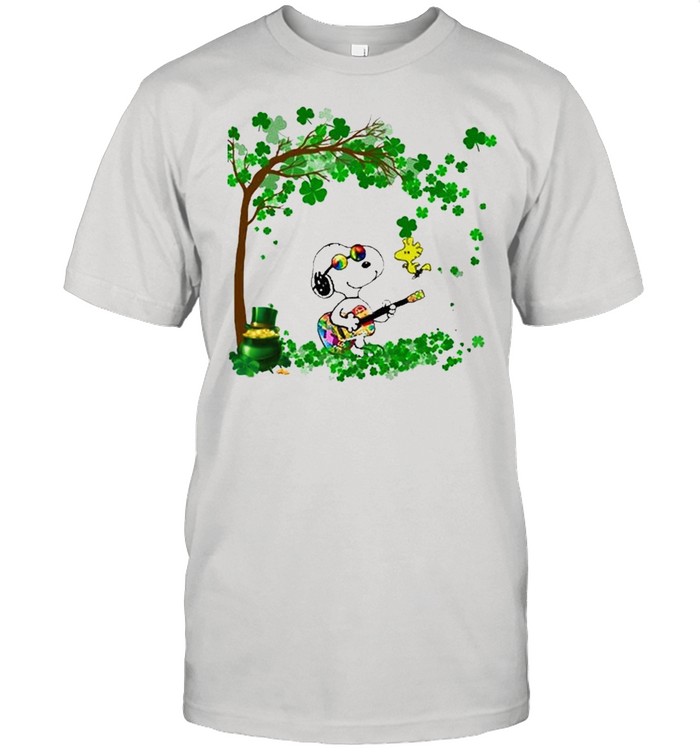 Happy Snoopy and Woodstock St Patricks Day tree shirt