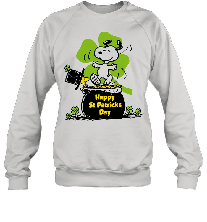 Happy St Patrick’s Day Snoopy And Woodstock shirt Unisex Sweatshirt