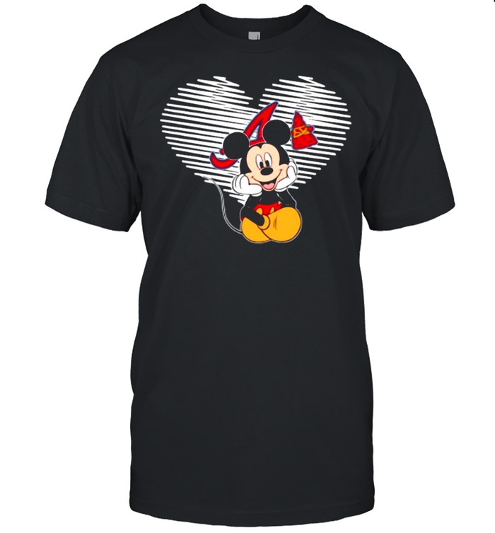 Heart Disney Mickey Mouse Atlanta Braves shirt