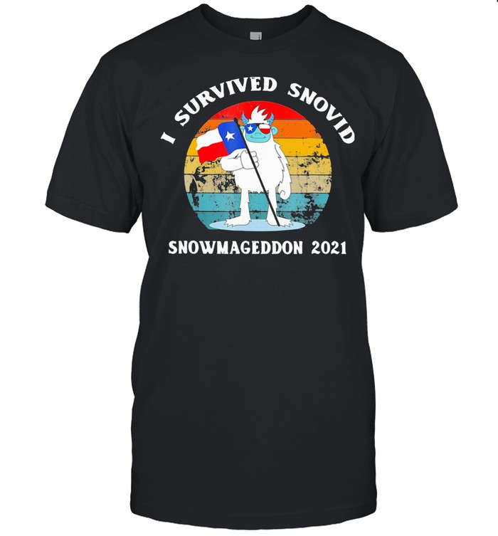 I Survived Snovid Snowmangeddon 2021 Vintage shirt