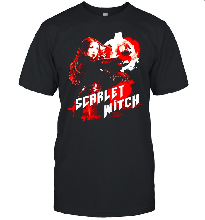 Marvel Infinity War Scarlet Witch Red Splat Graphic shirt