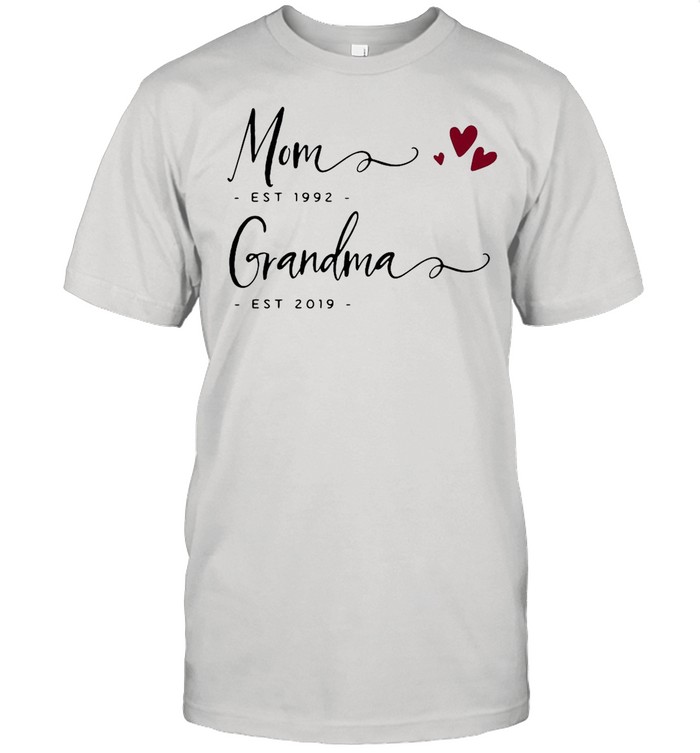 Mom Est Grandma Est 1992 Grandma EST 2019 shirt