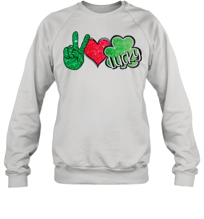 Peace Love Lucky Irish shirt Unisex Sweatshirt