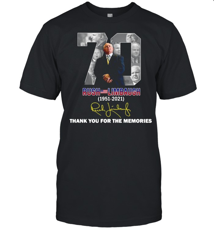 Rip Rush Limbaugh 1951 2021 Signature Thank You For The Memories shirt