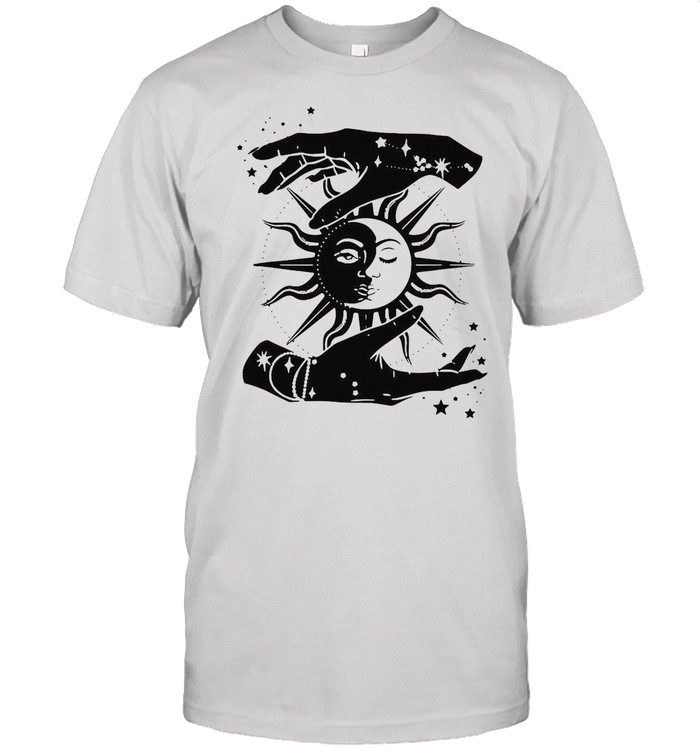 Sun And Moon Hands Tarot Card Style shirt