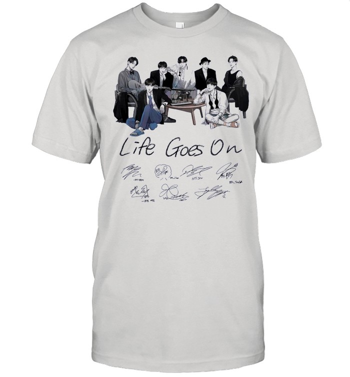 The Bts Boys Music Band Life Goes On Signatures shirt