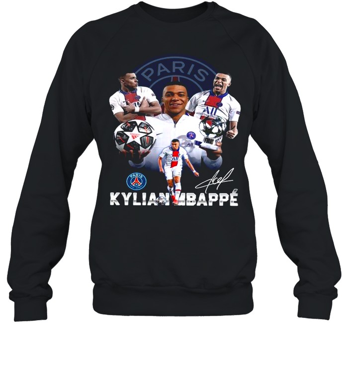 The Kylian Mbappe Paris Saint Germain Mvp For Uefa Champions League 2021 Signatures shirt Unisex Sweatshirt