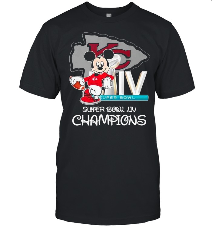 Mickey mouse kansas city chiefs super bowl liv champions shirt