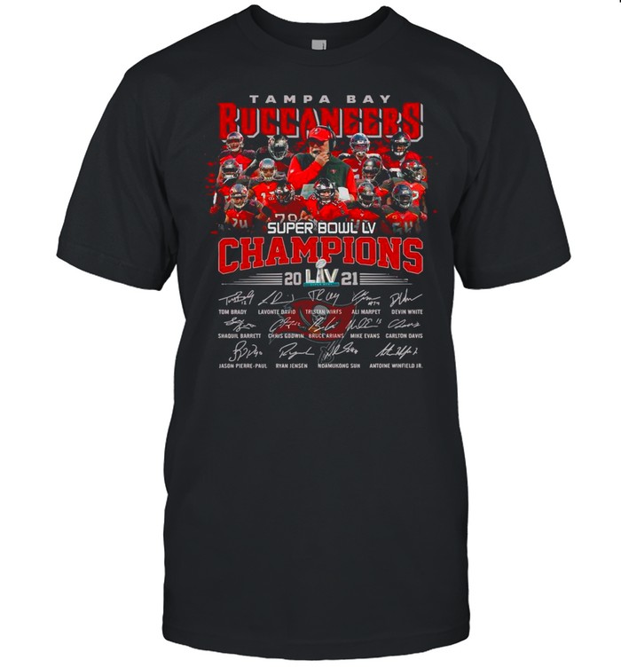 The Tampa Bay Buccaneers Team Football Players With Super Bowl Lv Champions 2021 Signatures shirt