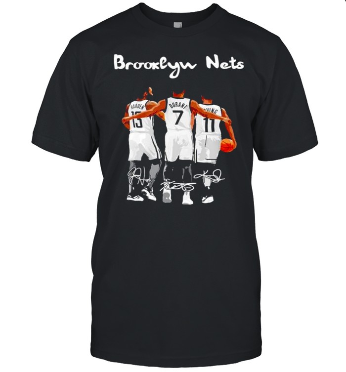 Brooklyn nets James Harden Kevin Durant and Irving signature shirt