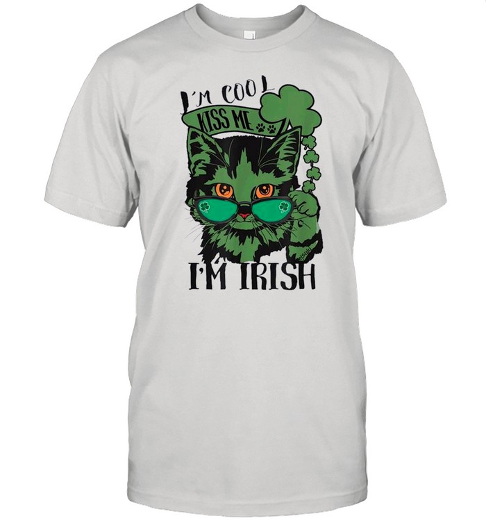 Im Irish St Patricks fun cat design shirt
