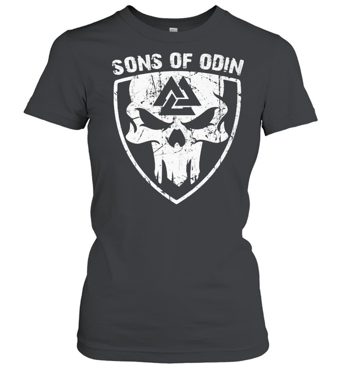 Sons Of Odin With Valknut Back Skull shirt Classic Women's T-shirt