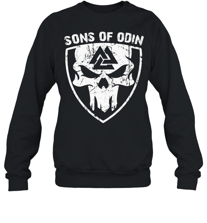 Sons Of Odin With Valknut Back Skull shirt Unisex Sweatshirt