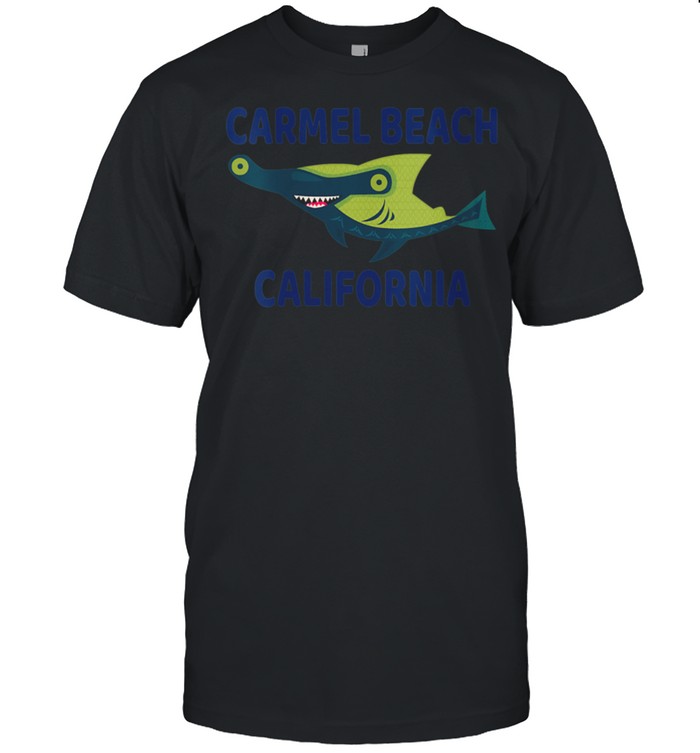 Womens Carmel Beach California Shark Themed shirt