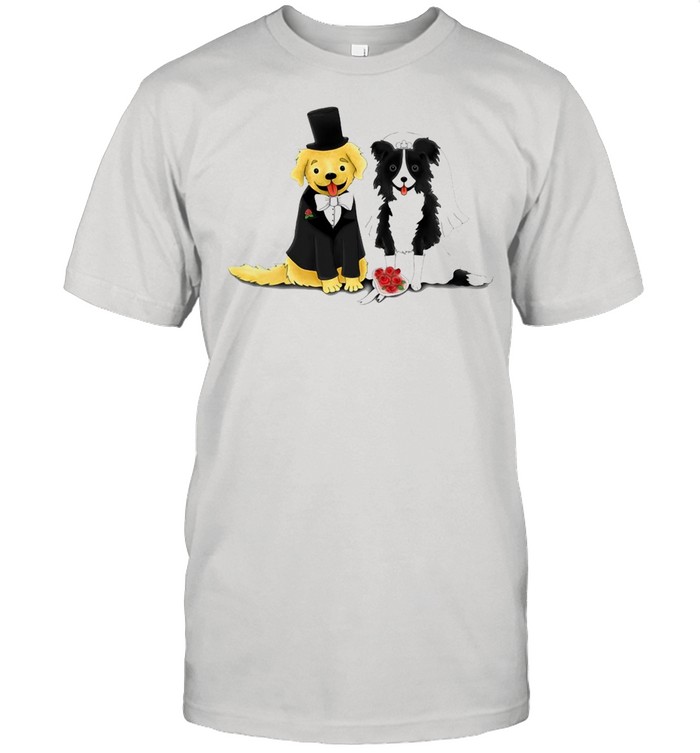 Dog Bride And Groom – Retriever And Collie shirt