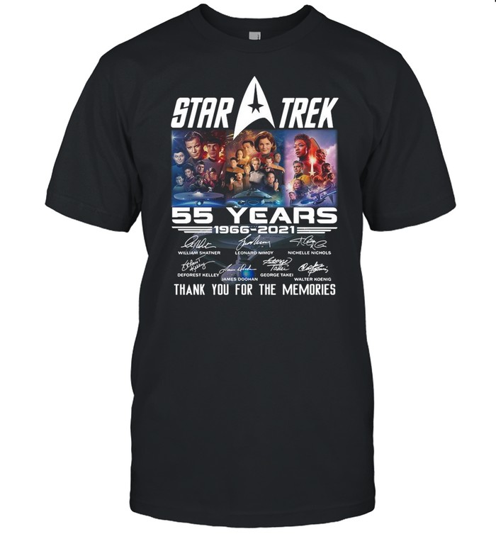 Marvel Star Trek Movie 55 Years 1966 2021 Signatures Thanks For The Memories shirt