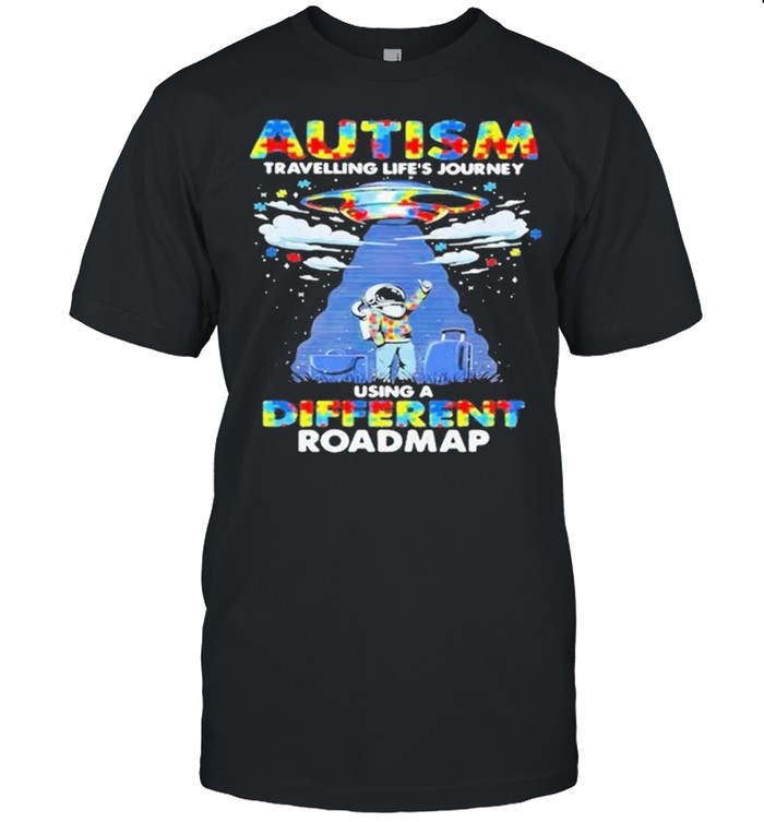 UFO Autism travelling lifes journey using a diferent roamap shirt