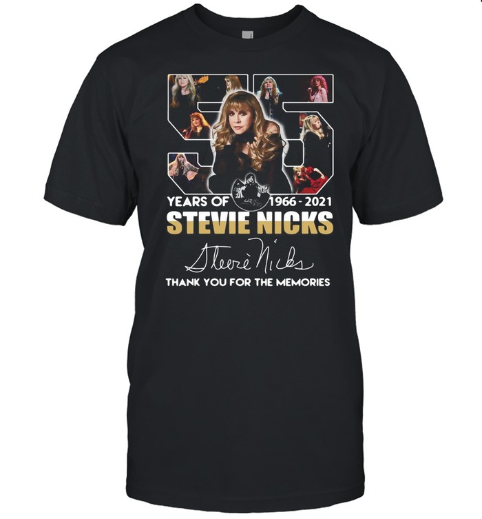 55 years of 1966 2021 Stevie Nicks signature thank you for the memories shirt