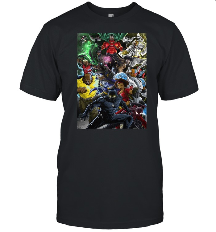 Black Women And Men Superheroes shirt