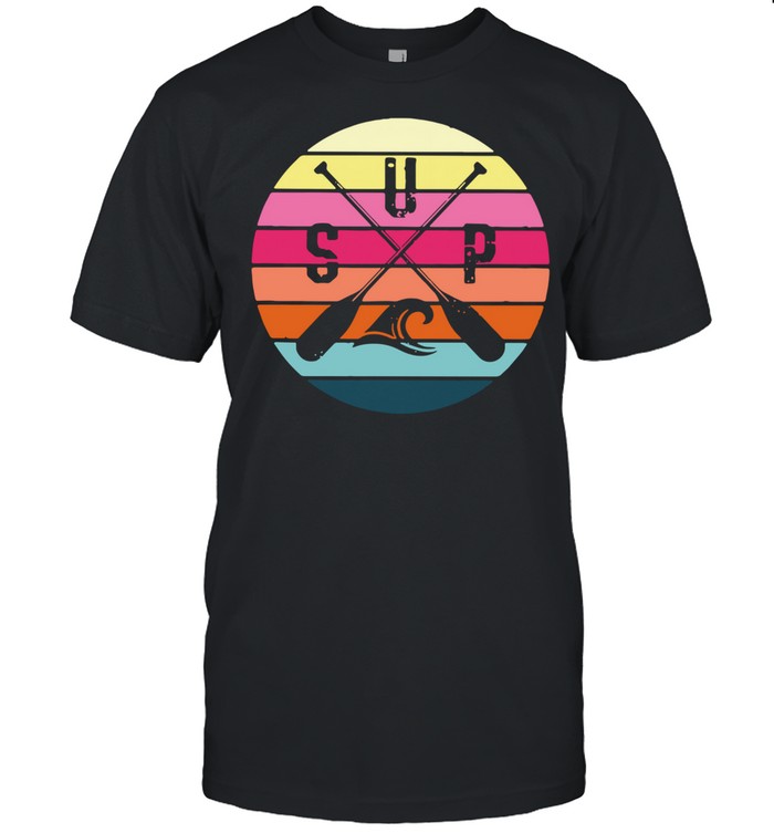 Paddleboard sup vintage retro shirt