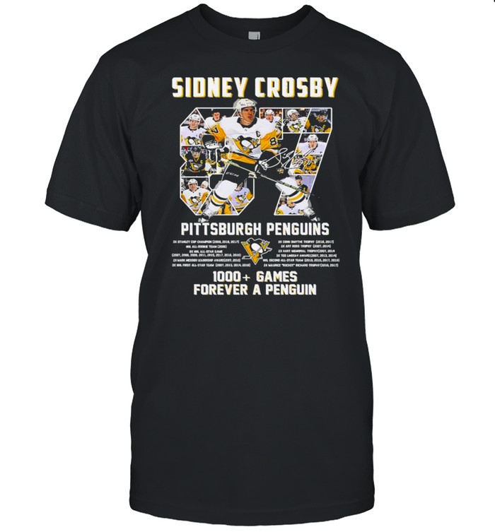 Sidney Crosby 87 Pittsburgh Penguins 1000 Games Forever A Penguin shirt