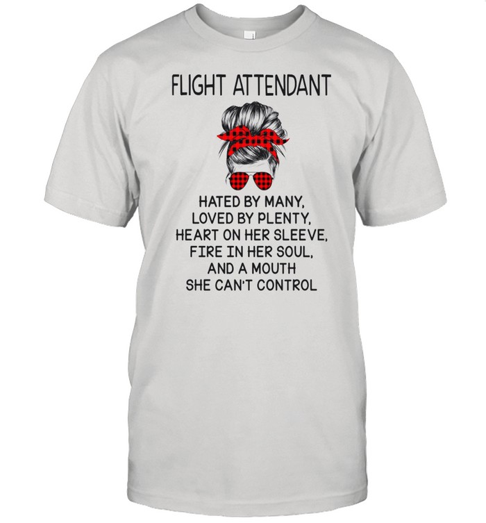 Flight Attendant Hated By Many Loved By Plenty Heart On Her Sleeve shirt Classic Men's T-shirt