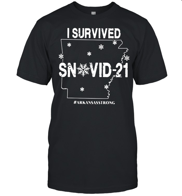 I Survived Snovid 2021 Arkansas Strong Map shirt