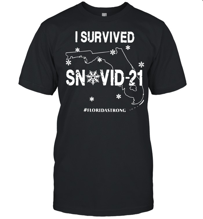 I Survived Snovid 2021 Florida Strong Map shirt