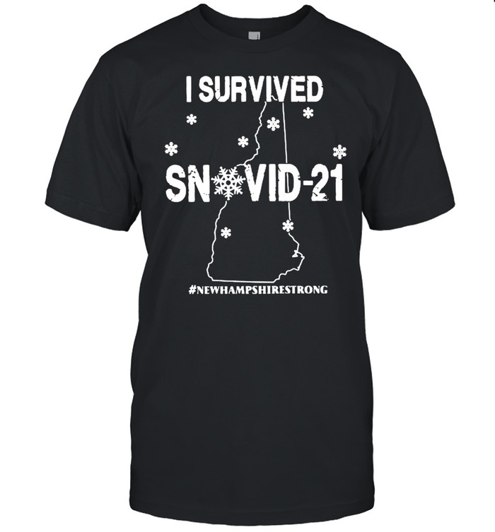 I Survived Snovid 2021 New Hampshire Strong Map shirt