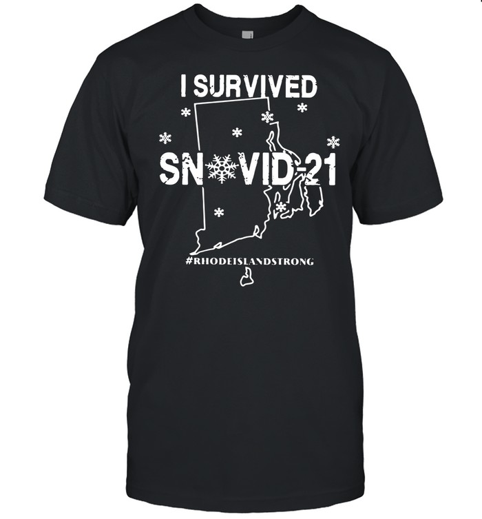 I Survived Snovid 2021 Rhode Island Strong Map shirt